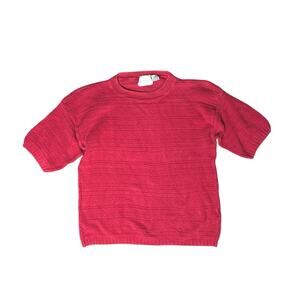 Bentley Red Short Sleeve Sweater Tee | 100% Cotton | Made in USA | Men’s Large